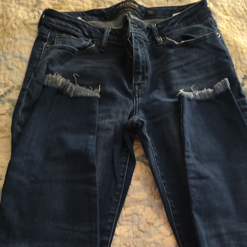 Lucky Brand Women's Dark Blue Distressed Skinny Jeans
